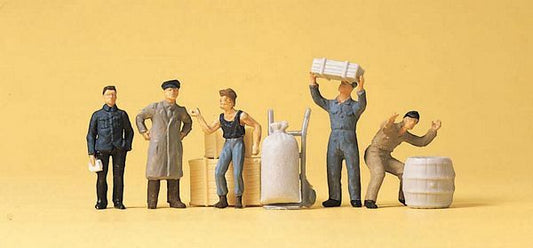 Preiser 14147 HO Scale Loading Dock Workers pkg(5)