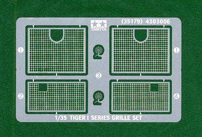 Tamiya 35179 1/35 German Tiger I Mid-Late Production Photo-Etched Grille Set