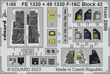 Eduard 491330 1/48 F-16C Block 42 from 2006 for Kinetic