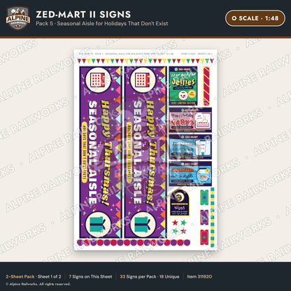 Alpine Railworks 31192O O Scale Grocery Store Signs - Funny Products