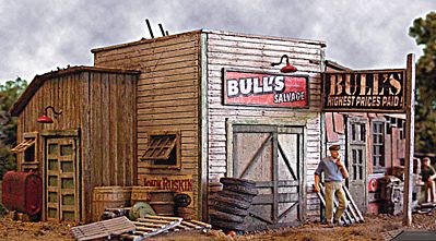 Bar Mills 454 O Scale Bull's Salvage -- Kit - 4-3/4 x 4" 12.1 x 10.2cm