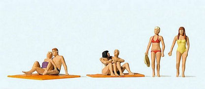 Preiser 10671 HO Scale On the Beach pkg(6)