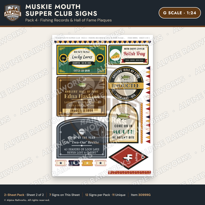 Alpine Railworks 30999G G Scale Roadside Attraction Signs - Giant Fish