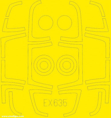 Eduard EX635 1/48 Mask F-15C MSIP II TFace Canopy Mask Set for LNR