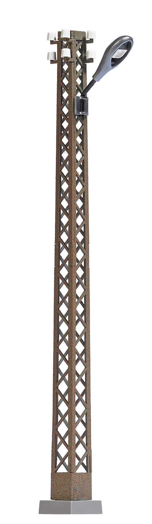 Busch 4181 HO Scale Lamp with Rusty Latticework Mast, Teardrop Lamp