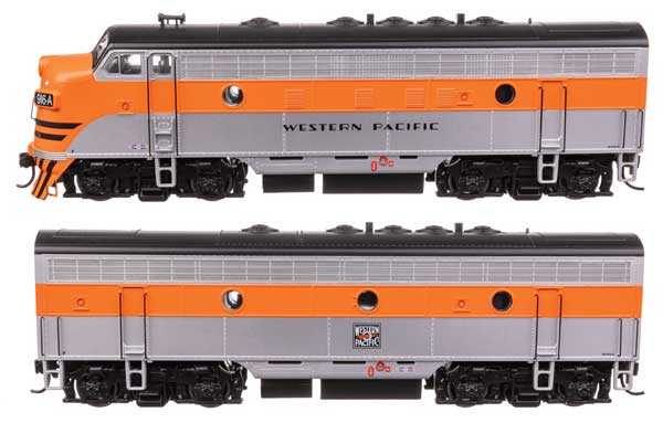 Walthers Mainline 11418 HO Scale EMD F7 A-B Set - Standard DC -- Western Pacific