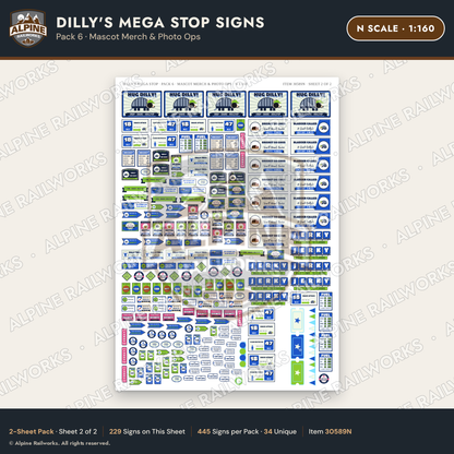 Alpine Railworks 30589N N Scale Roadside Signs - Travel Center
