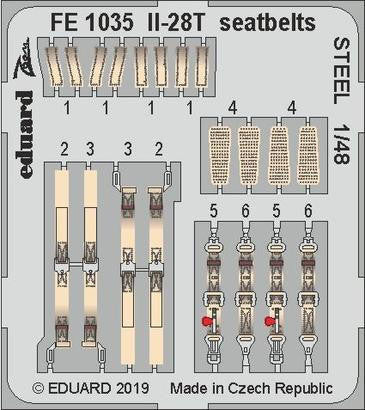 Eduard FE1035 1/48 Il-28T Seatbelts Steel for BOBCAT