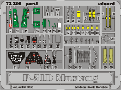 Eduard 73206 1/72 P-51D for Tamiya (Pre-Painted)