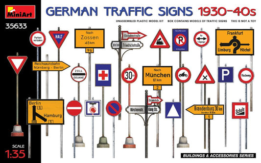 Miniart Models 35633 1/35 German Traffic Signs 1930-40s