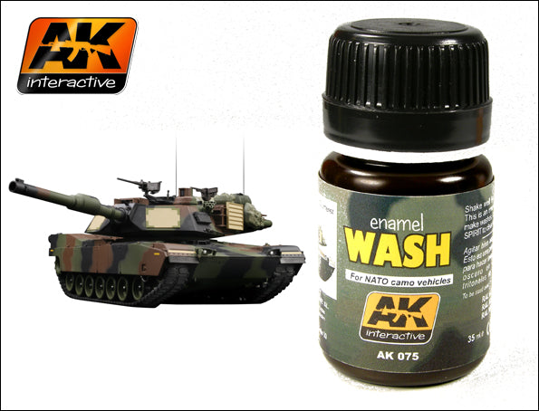 AK Interactive 75 NATO Vehicle Wash Enamel Paint 35ml Bottle