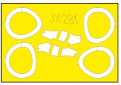 Eduard JX281 1/32 Mask D510 for DWN Canopy Mask Set