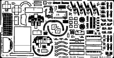 Eduard 72151 1/72 EA-6B for Hasegawa Photo Etch Detail Set