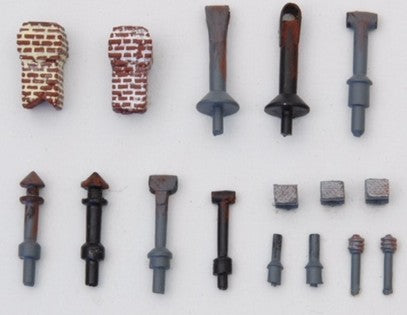 JL Innovative 494 HO Roof Stacks, Vents & Chimney Detail Set (16)