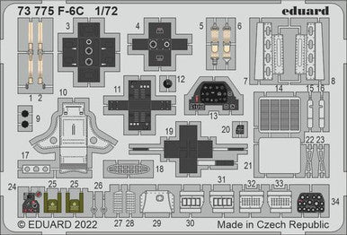 Eduard 73775 1/72 F-6C for Arma Hobby Photo Etch Detail Set