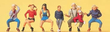 Preiser 10536 HO Scale Pedestrians Seated Grandfather with Children