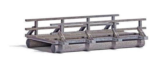 Busch 1850 HO Scale Wooden Bridge -- Laser-Cut Wood Kit
