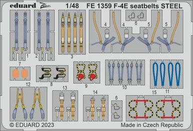 Eduard FE1359 1/48 F-4E Seatbelts Steel for Meng