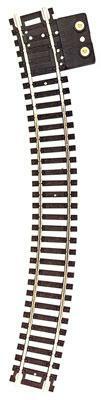 Atlas Model Railroad 845 HO Scale Terminal Section Snap-Track(R), Nickel-Silver Rail -- 18" Radius Curved, Black Ties