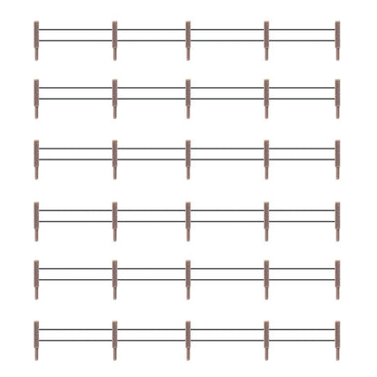 Faller 180432 HO Scale Iron Fence w/Concrete Posts Kit