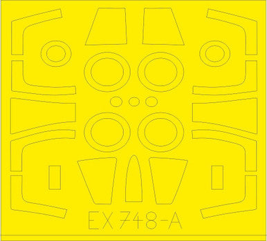 Eduard EX748 1/48 Mask F-104DJ TFace Canopy Mask Set for KIN_