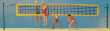 Preiser 10528 HO Scale Recreation & Sports Beach Volleyball Players