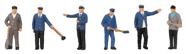 Faller 151706 HO Scale German Railway Depot Staff -- pkg(6)