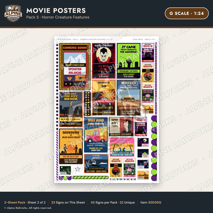 Alpine Railworks 30030G G Scale Movie Posters