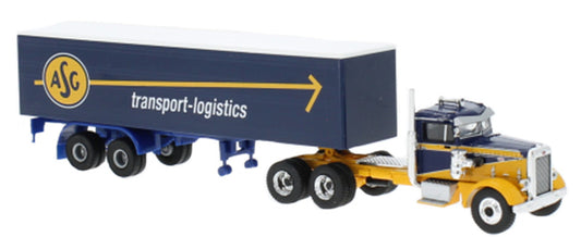 Brekina 85759 1/87 Scale Asg - 1957 Peterbilt 281 Ko-Sz Trailer High