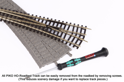 Piko 55419 HO Scale Roadbed Curved Track R9/15, Box of 6