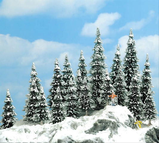 Busch 6466 HO Scale Snow-Covered Pine Trees, pkg(20)