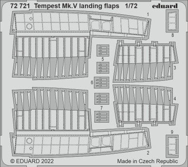 Eduard 72721 1/72 Tempest Mk. V Landing Flaps for Airfix