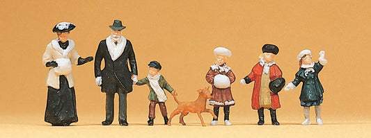 Preiser 12184 HO Scale 1900s Winter Passers-By Set