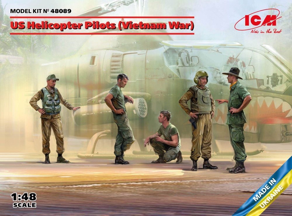 ICM Models 48089 1/48 US Helicopter Pilots Vietnam War (5)