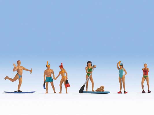 Noch 15854 HO Scale Water Sports -- pkg(6)