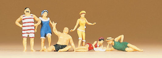 Preiser 12135 HO Scale 1900s People Bathing Figure Set