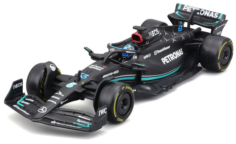 Bburago 38081-NO63 1/43 2023 Mercedes AMG Racing #63 Diecast F1 Car