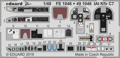 Eduard FE1046 1/48 IAI Kfir C7 for AMK Photo Etch Detail Set