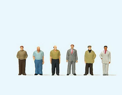 Preiser 79223 N Scale Standing Men pkg(6)