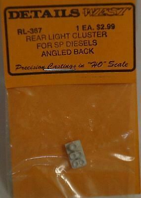 Details West 367 HO Scale Rear Light Cluster -- SP Diesels Angled Back