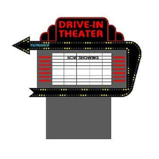 Miller Engineering 1381 HO/N Scale Drive-in Movie Sign
