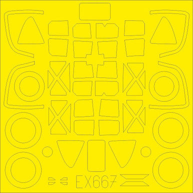 Eduard EX667 1/48 Mask P38F/G TFace Canopy Mask Set for TAM