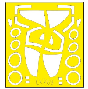 Eduard EX758 1/48 Mask Aircraft- Su57 TFace for ZVE