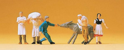 Preiser 14129 HO Scale People Working At The Mill