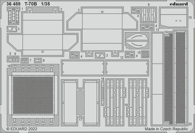 Eduard 36488 1/35 T-70B for Zvezda Photo Etch Detail Set