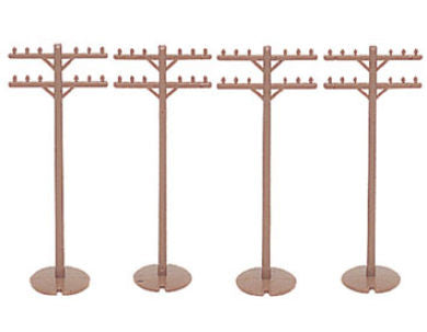 Bachmann 42102 HO Telephone Poles (12pcs/Cd)