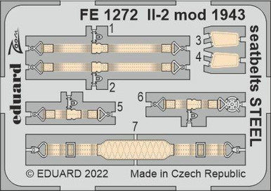 Eduard FE1272 1/48 Il-2 Mod. 1943 Seatbelts Steel for Zvezda