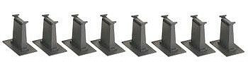 Bachmann 44872 N Scale E-Z Track Accessories -- 8-Piece Tall Pier Set