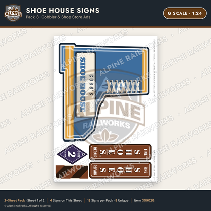 Alpine Railworks 30902G G Scale Roadside Attraction Signs - Shoe House