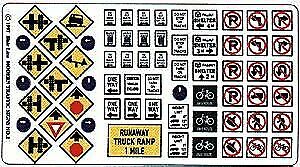 Blair Line 147 HO Scale Highway Signs -- Modern Traffic